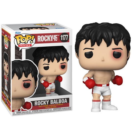 Figurine Funko POP Rocky Balboa 45th en vinyle de 9 cm dans sa boîte vitrine transparente
