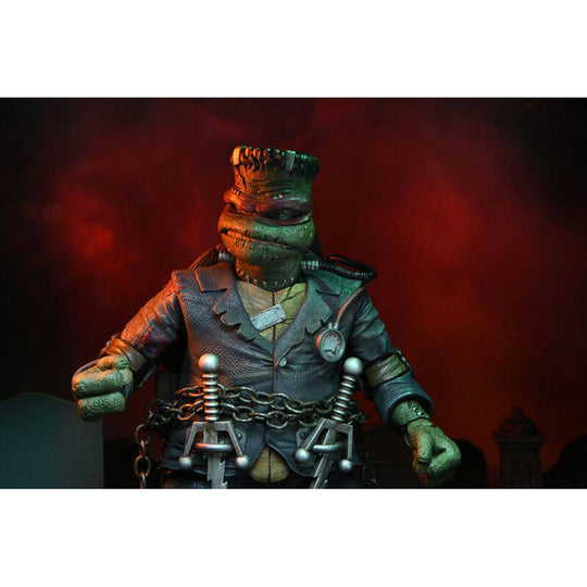Figurine Raphael en pose dynamique avec accessoires inclus visibles à côté