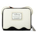 Photo du portefeuille Loungefly Disney Minnie Ghost posé sur fond clair mettant en valeur sa taille compacte