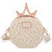 Sac Loungefly Disney Princess posé avec ses dimensions 20x19x6 cm clairement visibles