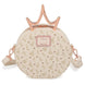 Sac Loungefly Disney Princess posé avec ses dimensions 20x19x6 cm clairement visibles