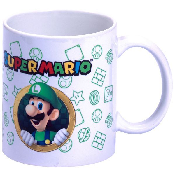 Mug en céramique Luigi Super Mario Bros avec design coloré et détails précis
