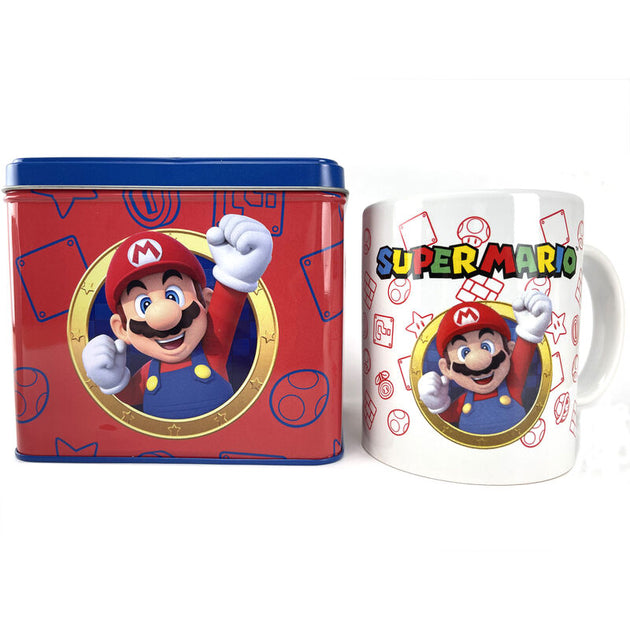 Mug en céramique Super Mario Bros avec illustration colorée de Mario en action