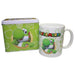 Mug en céramique Super Mario Bros avec illustration colorée de Yoshi sur fond blanc, vue de face