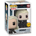 Figurine Funko POP Geralt de Riv vue de profil, mettant en avant les accessoires et la finition soignée