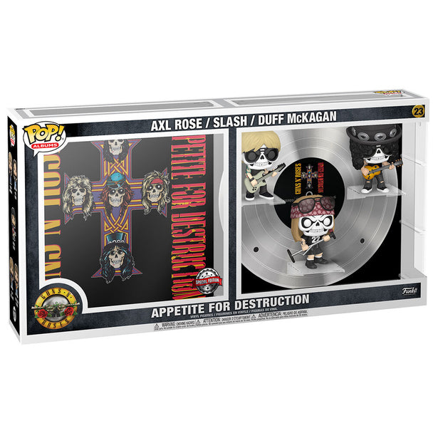 Packaging exclusif de la figurine FUNKO POP Deluxe Guns N' Roses Appetite For Destruction avec logo officiel