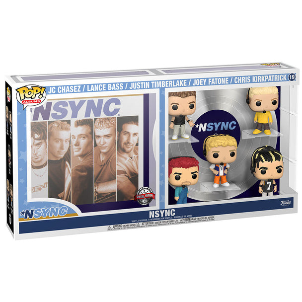 Packaging original de la figurine POP Deluxe NSYNC FUNKO avec logo et illustrations de l'album