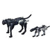 Vue rapprochée des accessoires inclus avec les figurines Transformers Ravage