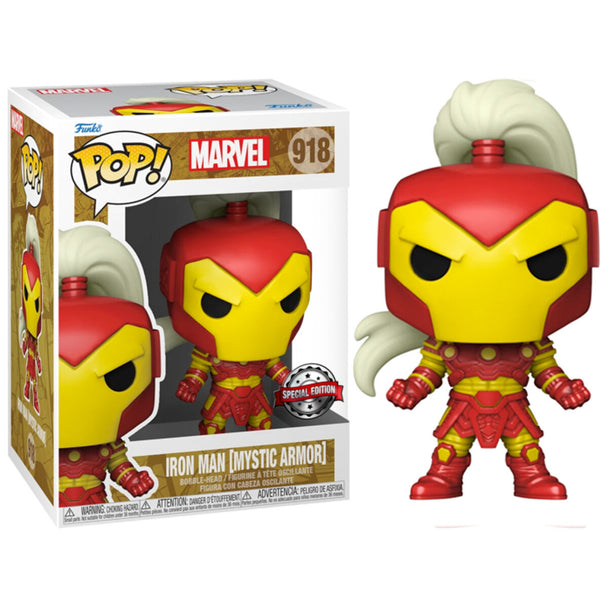 Figurine Funko POP Iron Man Mystic Armor en vinyle, vue de face avec détails de l'armure mystique