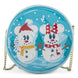 Vue avant du sac Loungefly Disney avec Mickey et Minnie en bonhommes de neige sur fond blanc