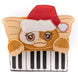 Vue de face du portefeuille Loungefly Gremlins Gixmo édition Noël avec motifs festifs