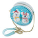Détail de la fermeture et des coutures du sac Loungefly Disney Snowman Mickey Minnie