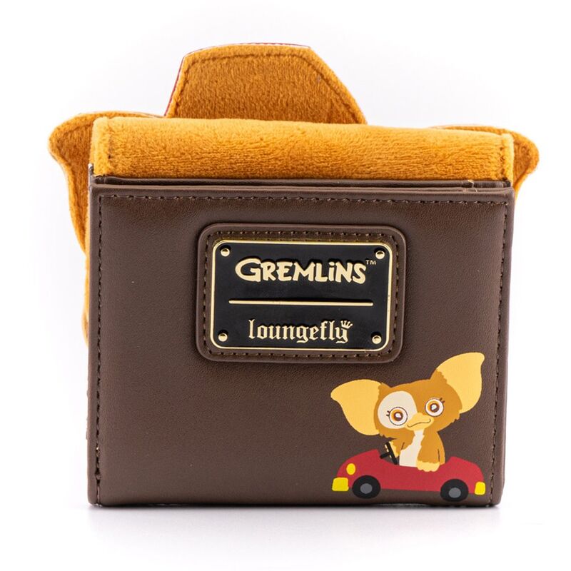 Zoom sur la fermeture sécurisée du portefeuille Gremlins Gixmo édition Noël