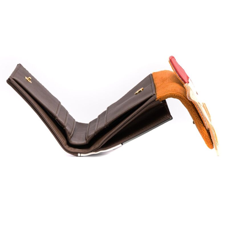 Image du portefeuille Loungefly posé sur fond blanc mettant en valeur les dimensions