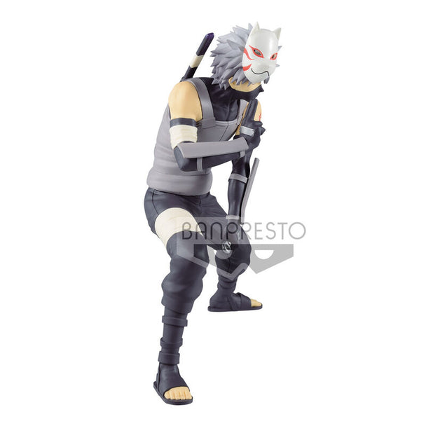 Figurine Hatake Kakashi Naruto Shippuden Vibration Star vue de face, hauteur 18cm, détails précis et couleurs fidèles