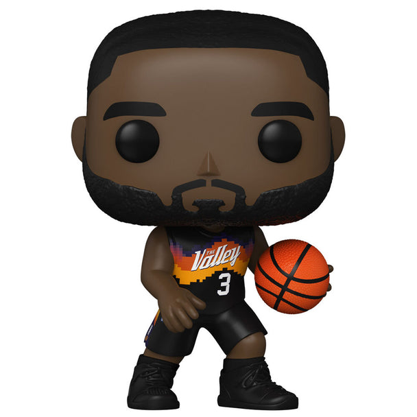Détail de la figurine Funko POP Chris Paul NBA City Edition 2021 montrant les couleurs de l'équipe et le design soigné