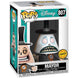 Vue latérale de la boîte cadeau montrant la figurine Funko POP Mayor avec mégaphone, édition officielle Disney.
