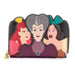 Portefeuille Loungefly Disney Cendrillon avec illustration des méchantes Belle-mère et demi-soeurs sur fond noir