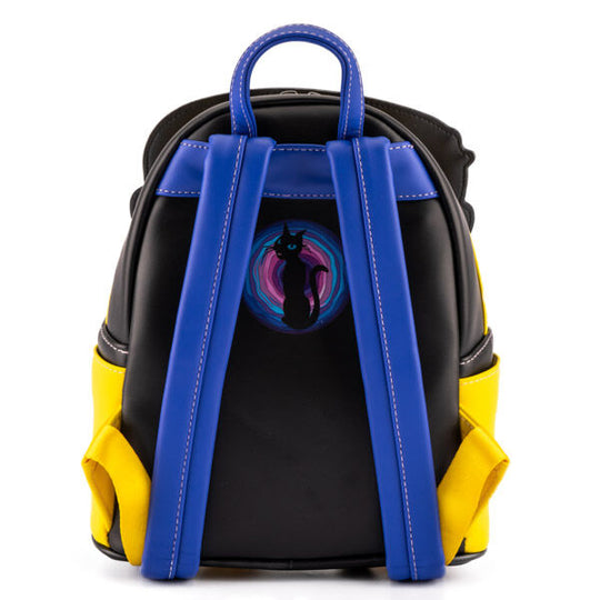 Photo du sac à dos Loungefly Laika Coraline Worlds avec bretelles ajustables en arrière-plan clair