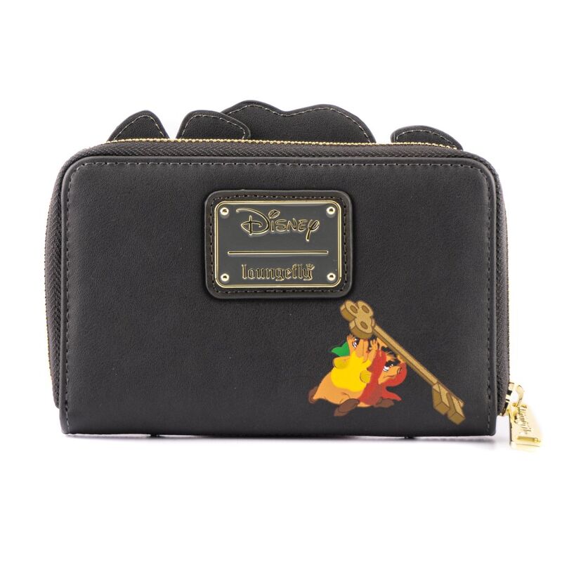 Portefeuille Loungefly Disney Cendrillon ouvert révélant les compartiments intérieurs pour cartes et billets