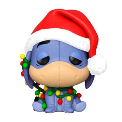 Détail de la figurine Funko POP Winnie l'Ourson et Bourriquet Christmas Exclusive en vinyle de 9 cm, vue de côté