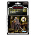 Vue rapprochée des figurines Ahsoka Tano et Grogu avec accessoires inclus, collection Vintage HASBRO