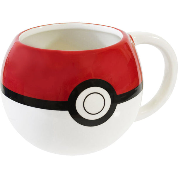 Mug 3D en céramique représentant une Poke-Ball Pokémon avec une capacité de 445ml, parfait pour les fans de la franchise.