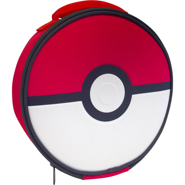 Sac isotherme Pokémon Poke-Ball rouge et blanc KIDS LICENSING avec fermeture éclair et poignée, dimensions 22x22x7 cm.