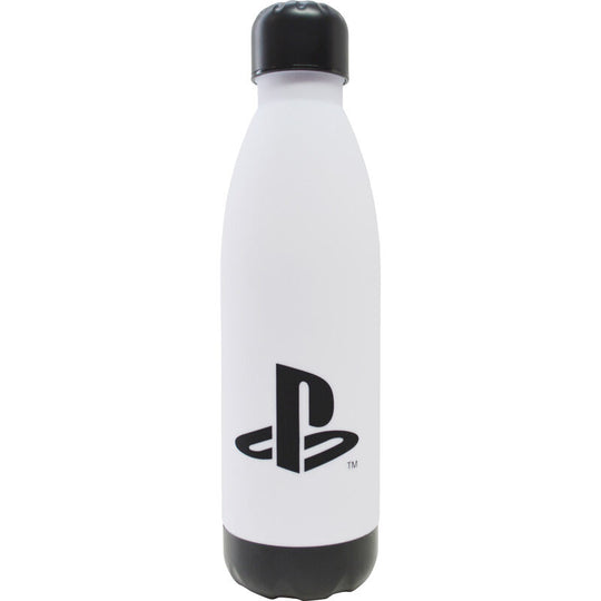 Gourde PlayStation 650ml en plastique avec logo officiel SONY vue de face sur fond blanc