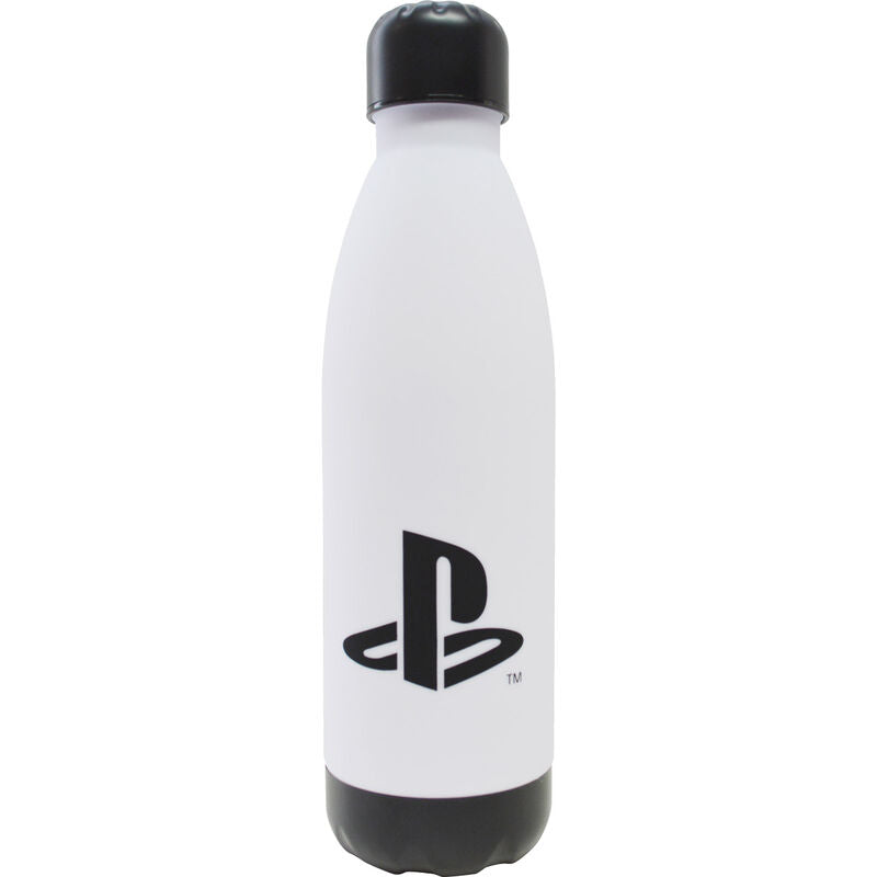 Gourde PlayStation 650ml en plastique avec logo officiel SONY vue de face sur fond blanc