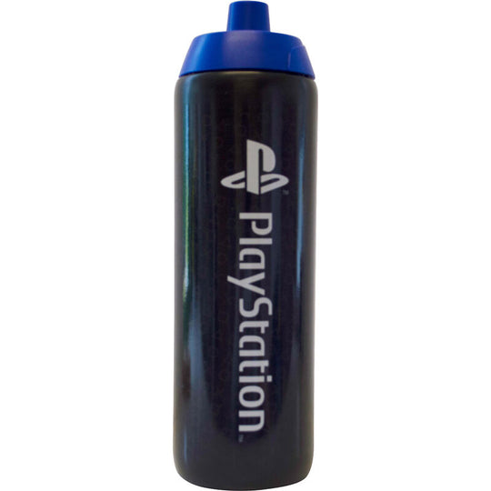 Gourde PlayStation 700ml en plastique avec logo SONY, idéale pour une hydratation stylée au quotidien.