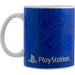 Mug Playstation changeant de couleur sous l'effet de la chaleur avec motifs colorés visibles