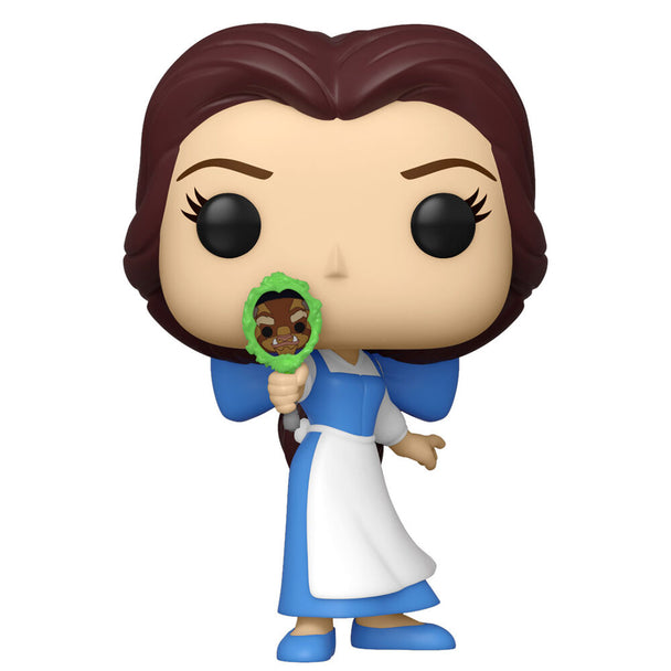 Boîte vitrine transparente contenant la figurine Funko POP Belle, parfaite pour offrir ou exposer