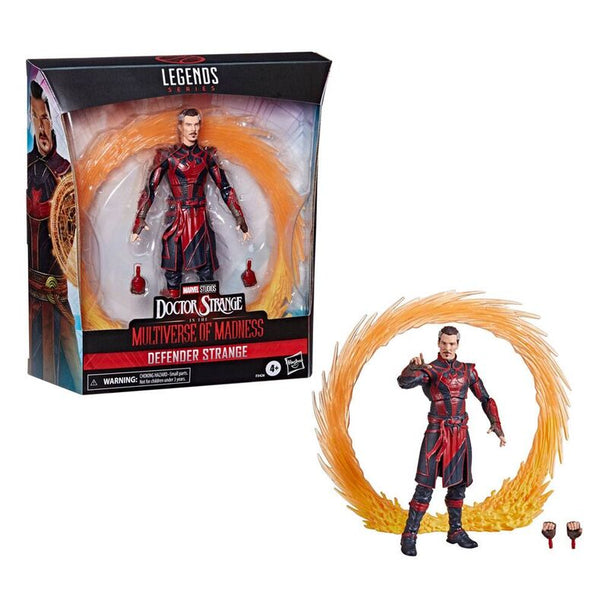 Figurine articulée Doctor Defender Marvel Multiverse of Madness de 15 cm vue de face avec accessoires