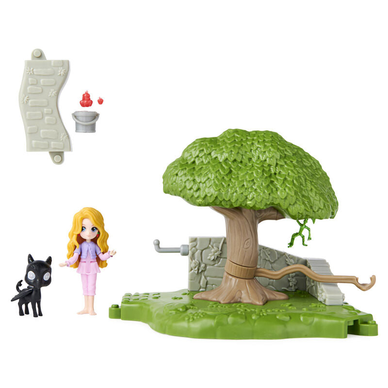 Accessoires du set Harry Potter : seau, pommes et guide d'instructions pour jeu créatif