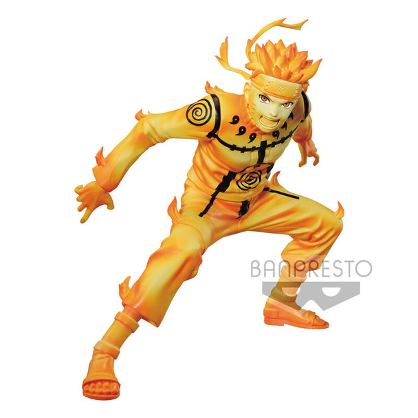 Figurine Uzumaki Naruto de 15 cm en pose dynamique issue de la collection Vibration Stars BANPRESTO