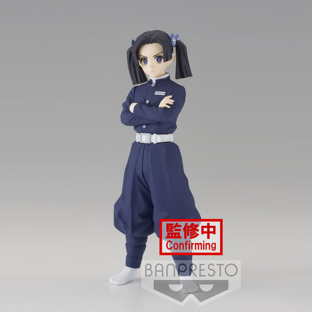 Figurine Aoi Kanzaki de Demon Slayer Kimetsu No Yaiba vue de face, haute qualité BANPRESTO 15cm