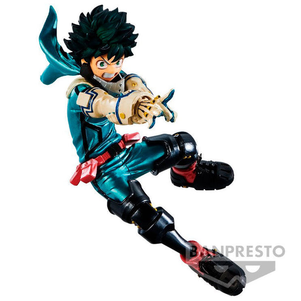 Figurine Izuku Midoriya de 12cm issue de My Hero Academia par BANPRESTO, idéale pour collectionneurs et fans âgés de 15 ans et plus.