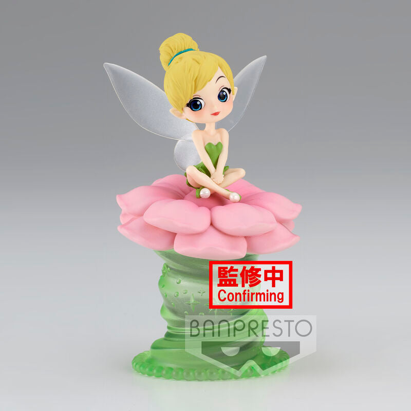 Figurine Q Posket Clochette Disney vue de face avec détails colorés et expression douce
