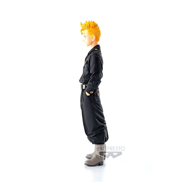 Détail du visage expressif de la figurine Takemichi Hanagaki Tokyo Revengers 16cm