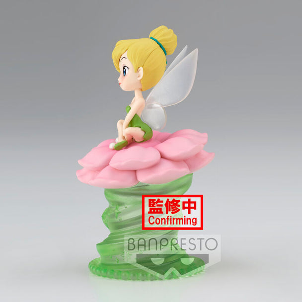 Profil gauche de la figurine Clochette Q Posket montrant les ailes translucides détaillées