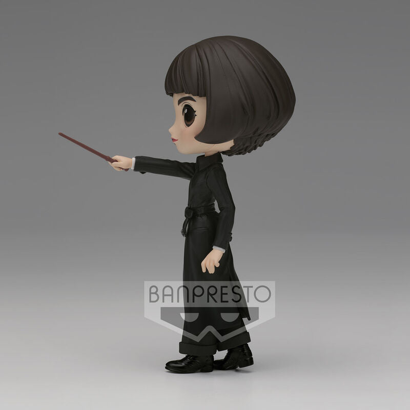 Vue arrière de la figurine Tina Goldstein Q Posket mettant en avant sa coiffure et tenue
