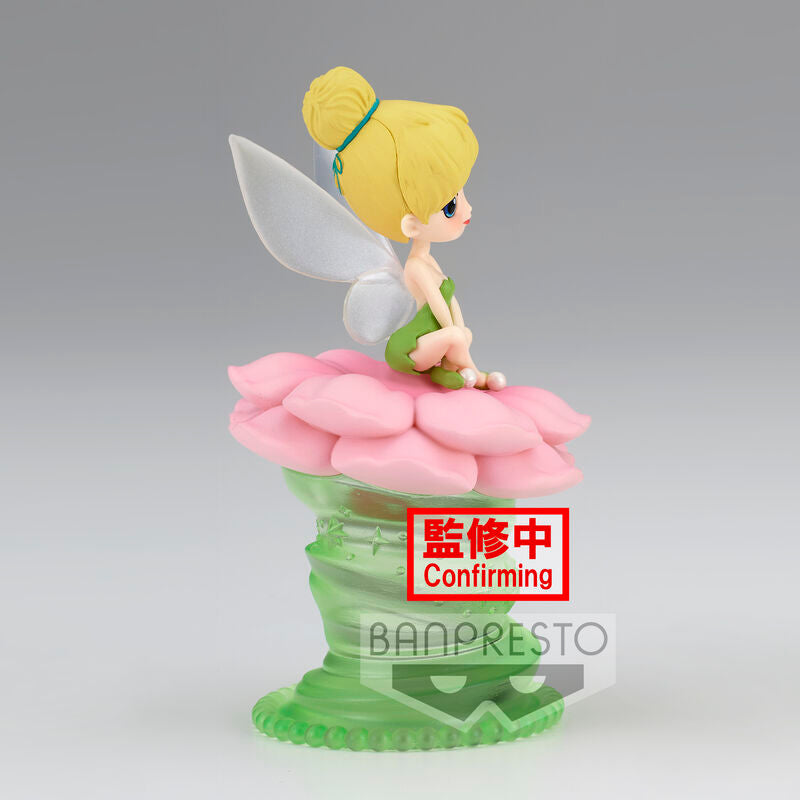 Vue arrière de la figurine Clochette Q Posket mettant en valeur la coiffure et les ailes