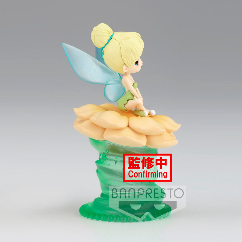 Vue arrière de la figurine Clochette Q Posket avec détails des ailes et coiffure en chignon