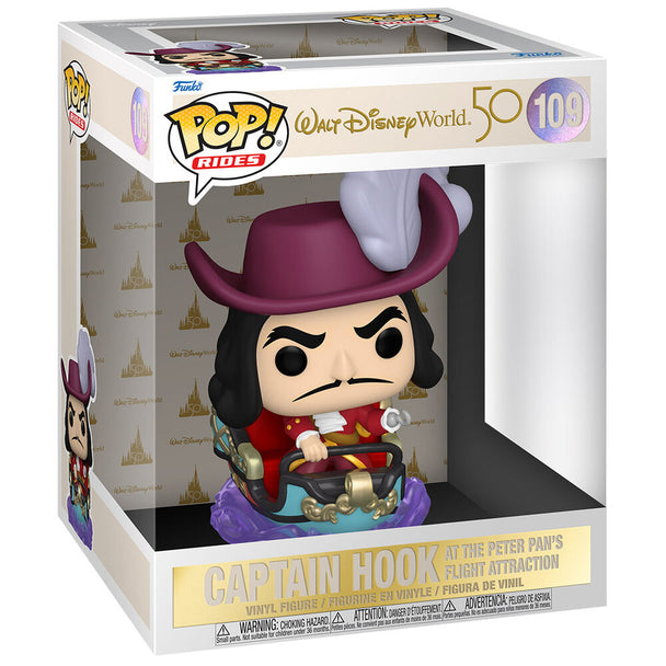Vue latérale de la figurine Captain Hook POP FUNKO célébrant le 50e anniversaire de Disney World