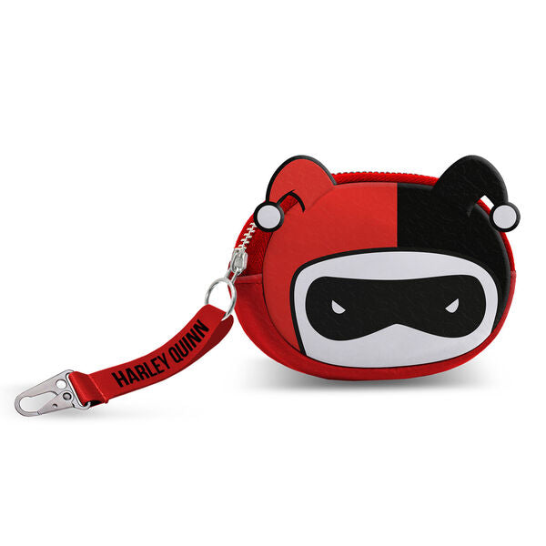 Porte-monnaie DC Comics Chibi assorti ouvert, dévoilant compartiments pour pièces et cartes