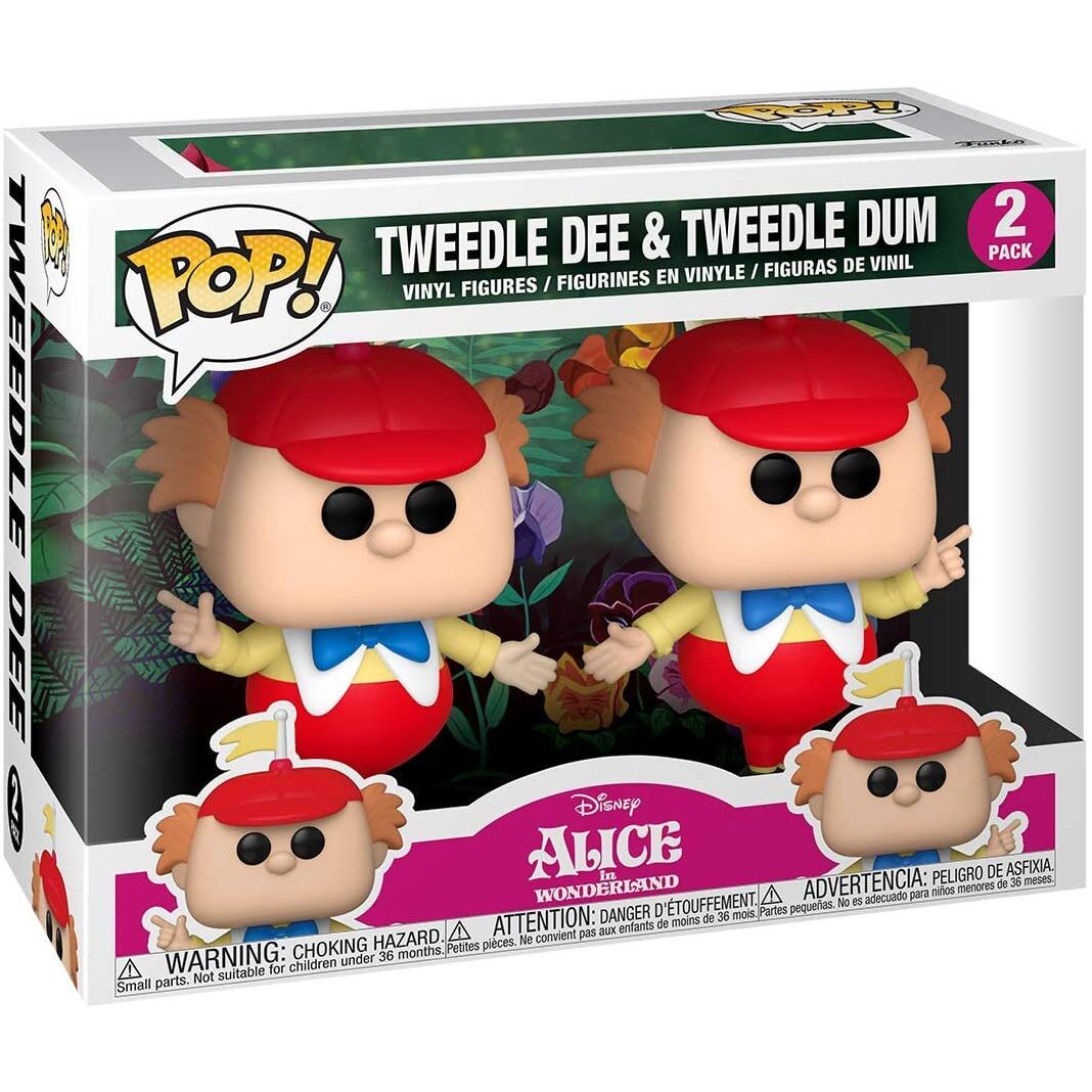 Figurine Funko POP Tweedle Dum 9 cm issue d'Alice au Pays des Merveilles présentée en boîte transparente