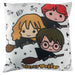 Coussin carré Chibi Harry Potter 35x35cm avec illustration colorée officielle Warner Bros.