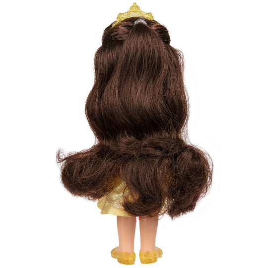 Vue arrière de la poupée Disney Princess montrant la coiffure et la robe