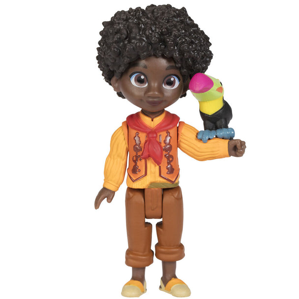 Gros plan sur la figurine Encanto mini montrant les détails soignés du visage